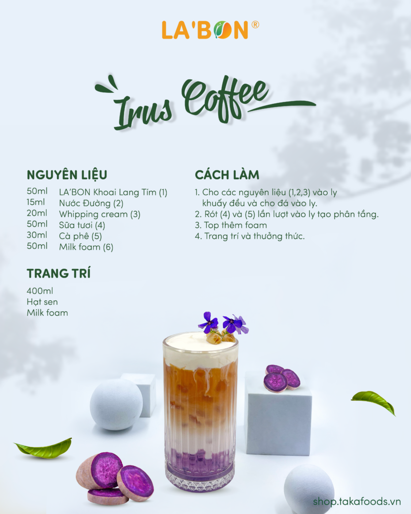 Công thức pha chế Irus Coffee