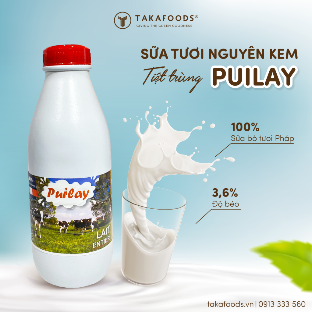 Sữa tươi nguyên kem tiệt trùng Puilay