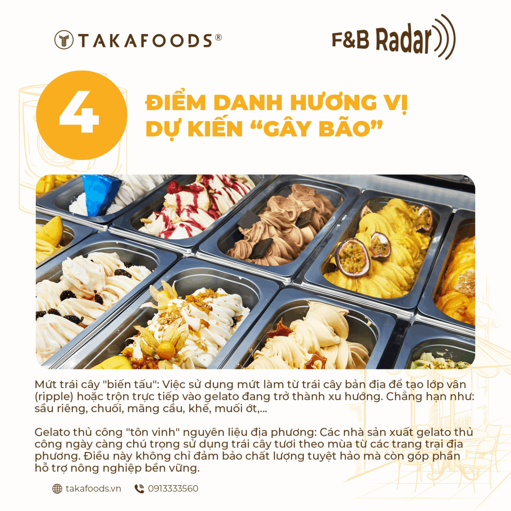 Xu hướng kem Gelato_Dự kiến hương vị bùng nổ