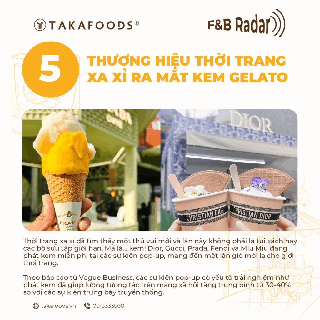 Xu hướng kem Gelato_Thương hiệu thời trang ra mắt kem