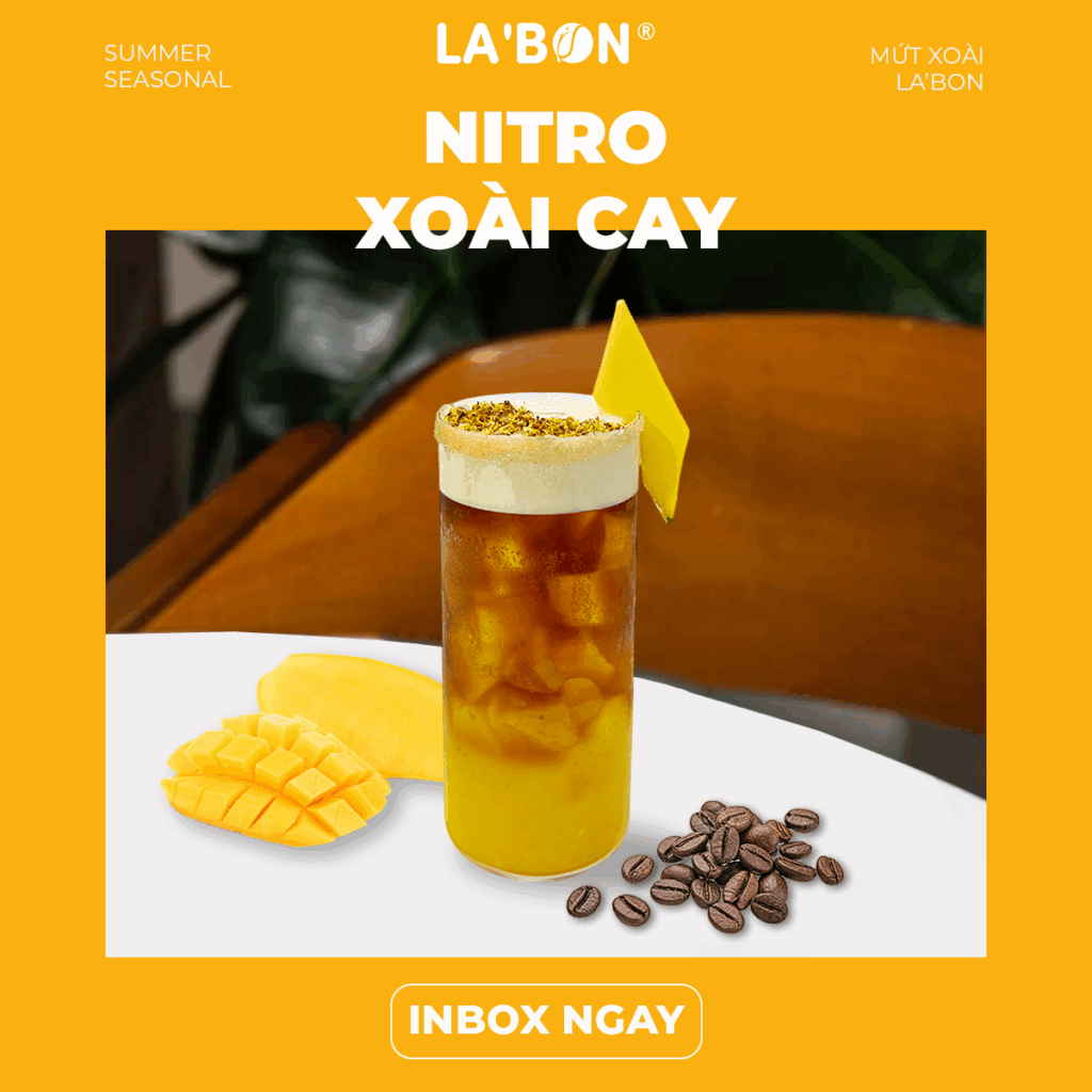 Ứng dụng Mứt pha chế Xoài La'Bon_Nitro Xoài Cay