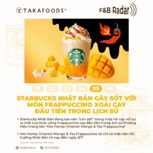 Xu hướng thị trường F&B 2025_Starbucks lần đầu ra mắt Frappuccino xoài cay