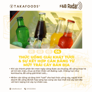 Xu hướng thị trường F&B_Nước giải khát tươi và mứt trái cây bản địa