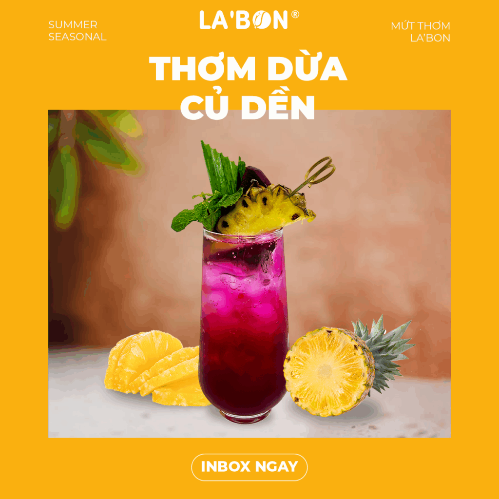 Ứng dụng Mứt pha chế Thơm La'Bon_Thơm dừa củ dền