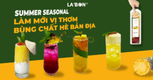 Ứng dụng menu hè 2025 từ Mứt pha chế Thơm La'Bon