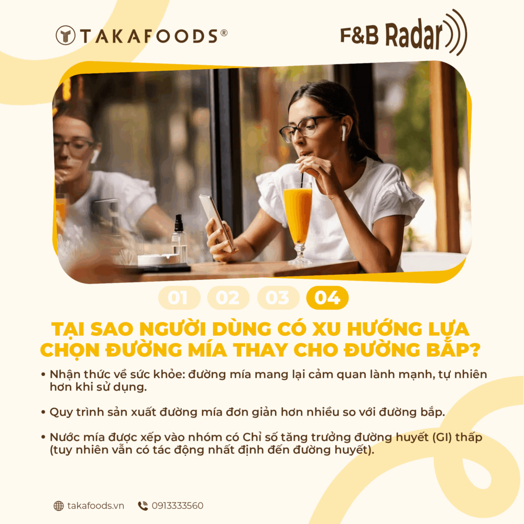 Xu hướng sử dụng đường mía thay thế đường bắp
