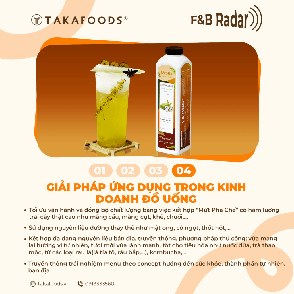Giải pháp ứng dụng đồ uống ít calo cho quán
