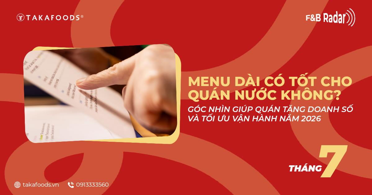 Menu dài có tốt cho quán nước không? Góc nhìn giúp quán tăng doanh số và tối ưu vận hành năm 2026