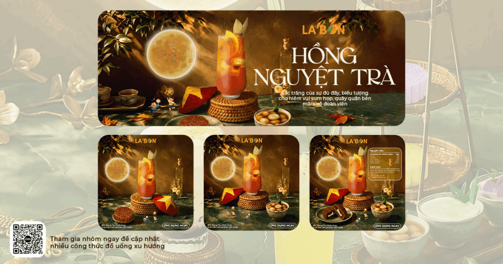 Hồng Nguyệt Trà trong BST Trung Thu của La’Bon